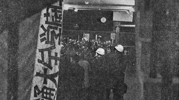 group of students in dormitory